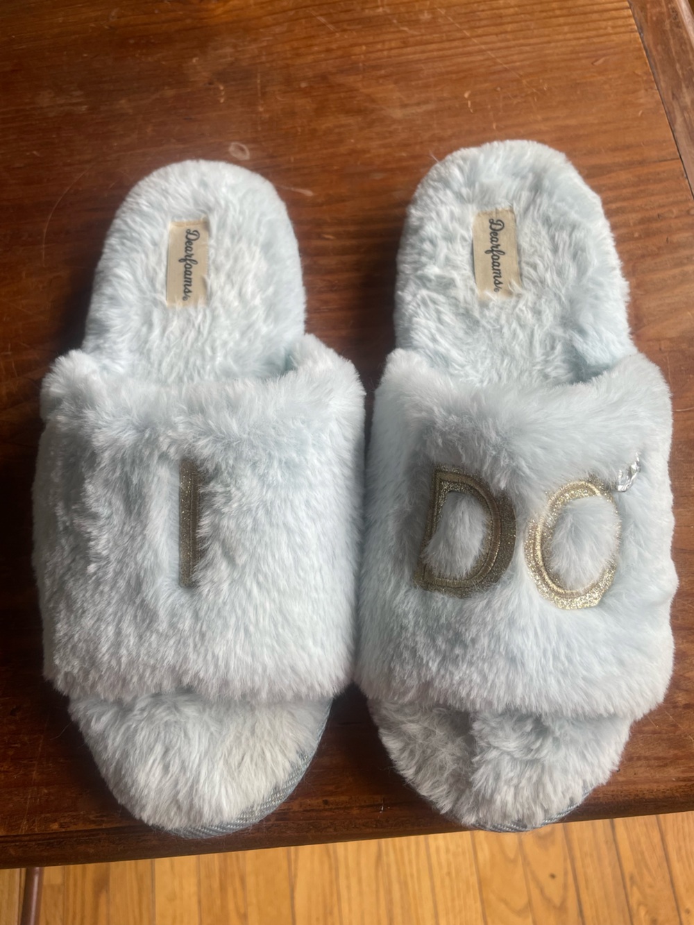 Women’s I Do Slippers Pale Blue